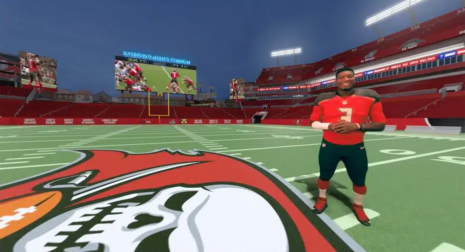 virtual reality football player