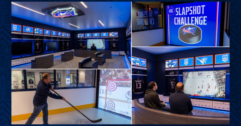 mixed reality hockey fan lounge