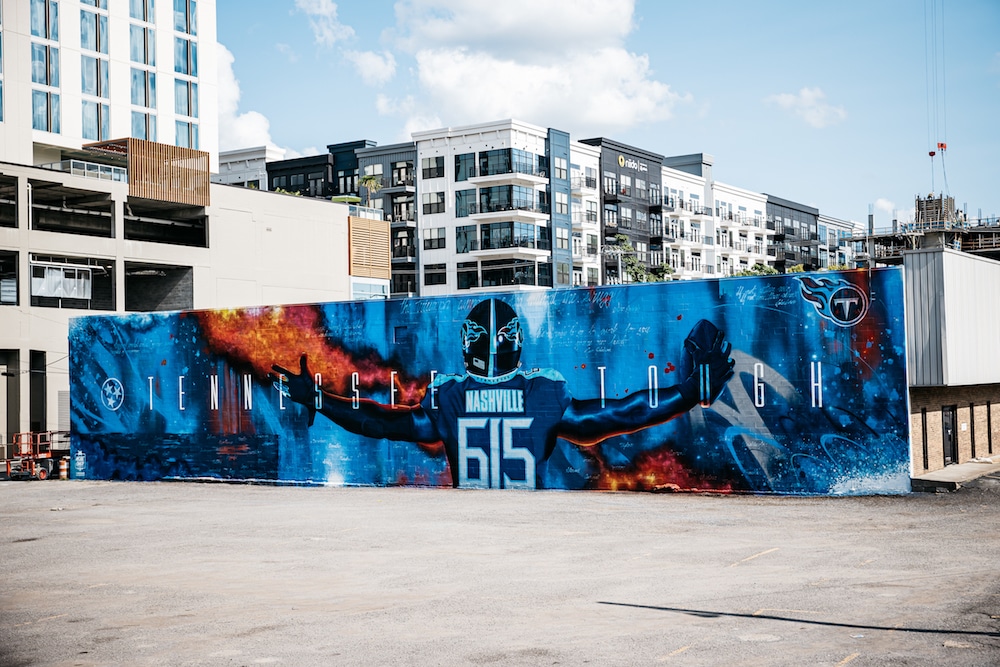 augmented reality tn titans mural